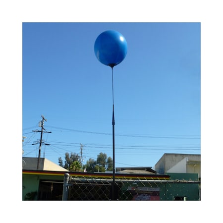 Reusable Balloon Ground Pole Kit W/ Fence Base: Silver